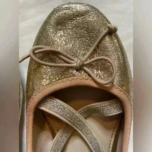 Nina Girls Size 13 Flats Gold Metallic - Picture 4 of 5